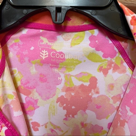Coolibar Full Zip Floral Print Rashguard M - Picture 3 of 7